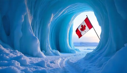 Canada Flag in Icy Crevasse

Winter Blue Hour Canada Flag

Icy Crevasse with Canada Flag

Canada Flag in Frozen Landscape

Blue Hour Winter Flag Scene