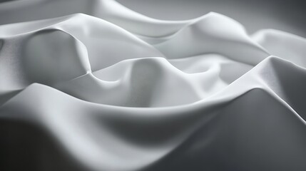 Fototapeta premium Abstract white fabric folds (3)
