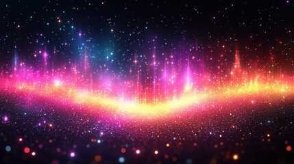 Fototapeta premium A colorful galaxy of glittering stars
