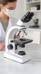 Scientific Microscope: A Close-Up View of Medical Research and Technological Innovation in a Laboratory Setting