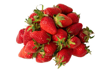 Fresh group of berries isolated on a white background.