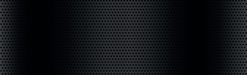 Black perforated background with black holes and glow