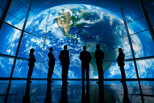 International team discussing global business trends and opportunities