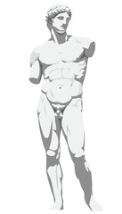 Classic Male Sculpture Representing Ancient Mythology and Beauty in Art and History