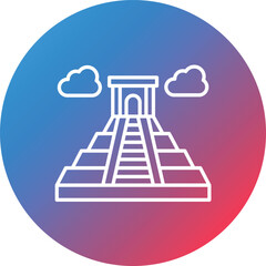 Maya Line Gradient Circle Background Icon