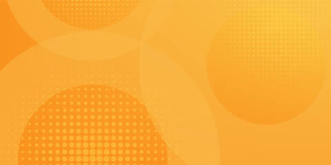 abstract yellow background with circular shapes and halftone composition. vector illustration