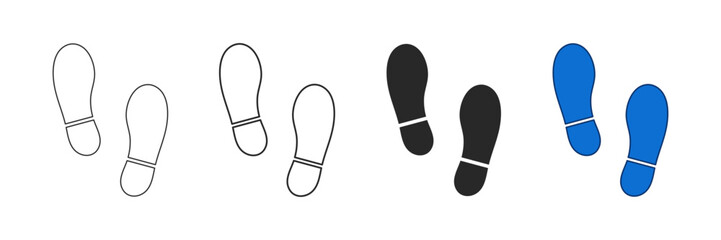 Foot print icon. Footprint silhouette. Vector