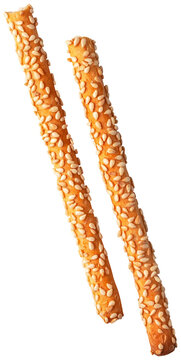seeded bread sticks isolated on transparent background