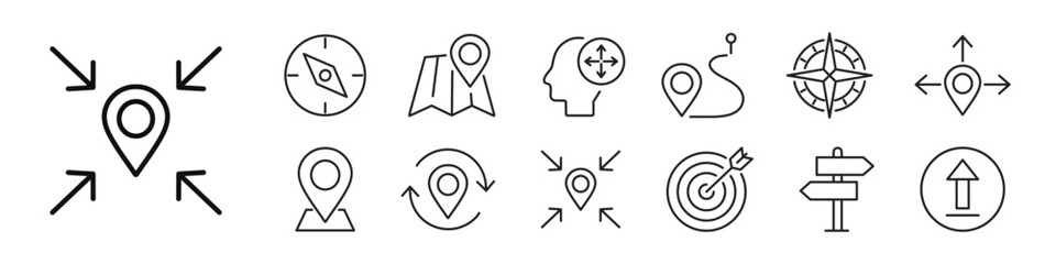 Navigation icon set. Guidance for way. Vector © Cezar_911