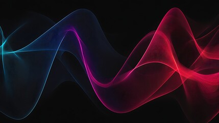 Fototapeta premium Abstract wavy lines in vibrant colors