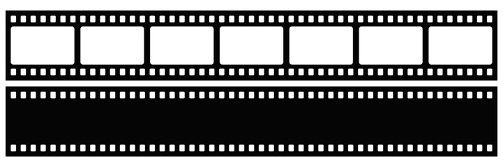 Film strip set. Retro film strip. Vector illustration