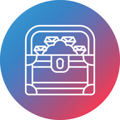 Treasure Line Gradient Circle Background Icon