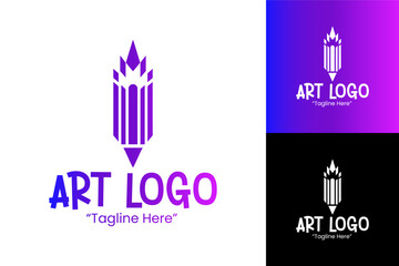 Creative Pencil Art Logo for Professional Art Studios