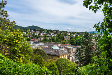 View of the historic old city of Baden-Baden in South Germany