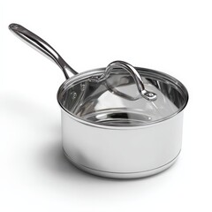 Stainless Steel Saucepan with Glass Lid Perfect for Kitchen Cooking and Food Preparation