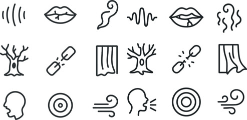 Abstract icons of sound, nature, and emotions for creative design