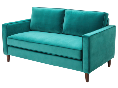 Stylish velvet loveseat sofa adds elegance and comfort to any living space