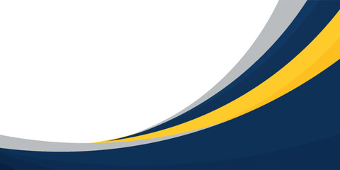 blue and yellow wavy shape background. suitable for business poster design, corporate banner, presentation, flyer, social media post. eps 10