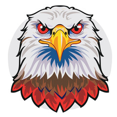 Obraz premium Eagle vector design art.animal, tattoo, logotype, art, bird, cartoon, illustration, line art, nature, symbol, vector, attack, chinese new year, dangerous, eagle, eye, fantasy, 