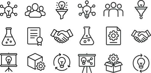 Creative business ideas and teamwork concepts for innovation design