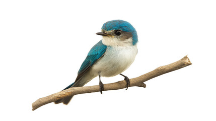 Charming Bird Perched on Branch with Vibrant Colors