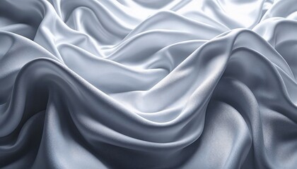 Elegant folded fabric waves create a soft textile landscape in neutral tones, showcasing a serene and calming aesthetic