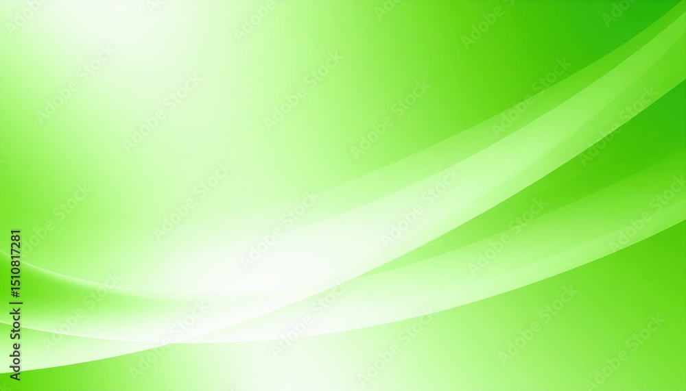 Poster dynamic green wave patterns abstract background digital art vibrant colors smooth gradient modern de