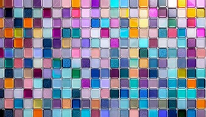 Colorful mediterranean tiled mosaic featuring a vibrant array of tiles in various shapes and sizes