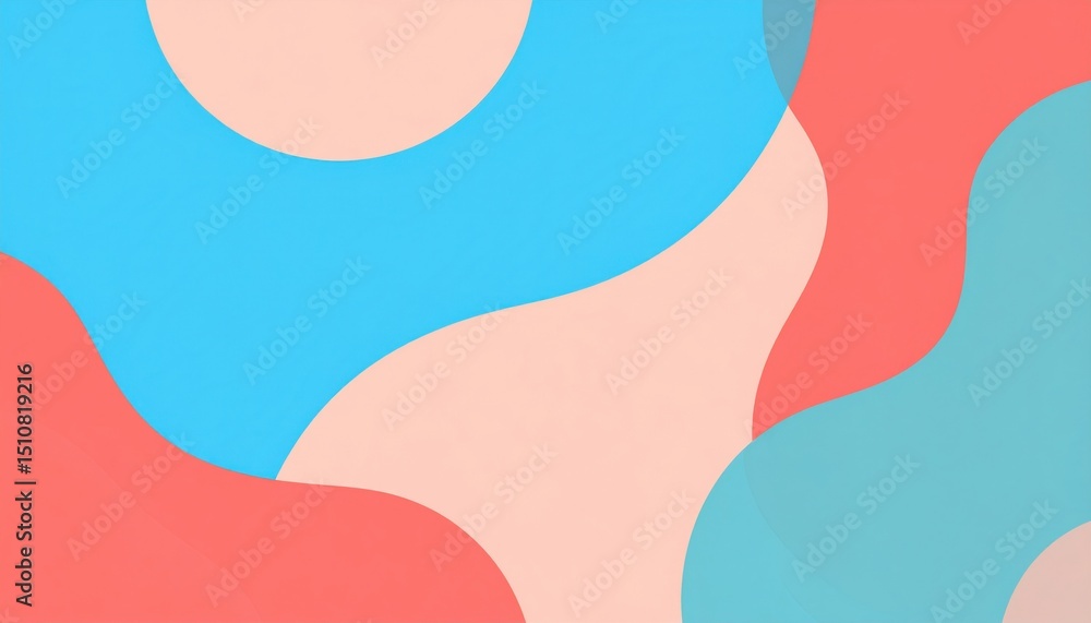 Poster dynamic abstract shapes and colors digital art modern design vibrant environment creative compositio