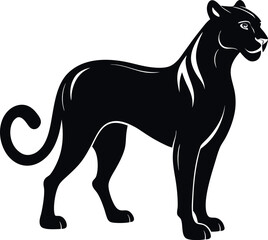 Cheetah Silhouette Vector Logo – Animal Illustration