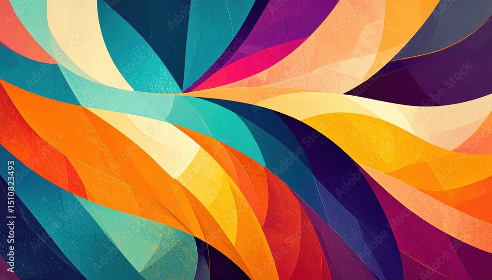 Poster dynamic colorful abstract art design studio digital artwork vibrant environment close-up view creati