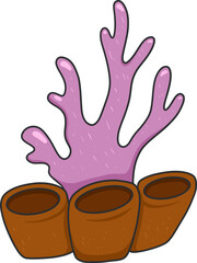 underwater coral cartoon
