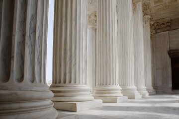 The marble columns of the Supreme Court of the United States
