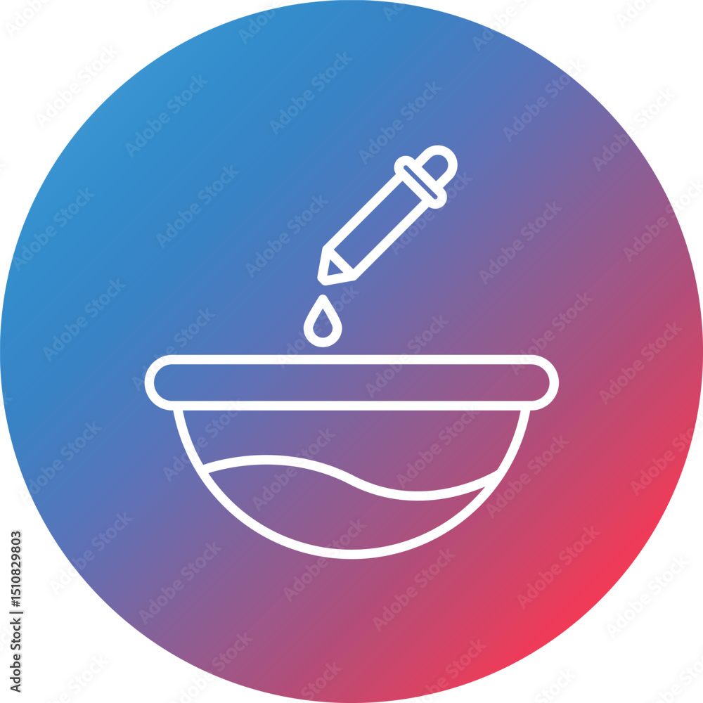 Poster dropper line gradient circle background icon