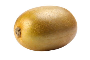 Golden Kiwi Fruit Sliced and Whole Isolated on Transparent Background
