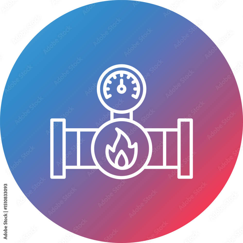 Poster gauge line gradient circle background icon