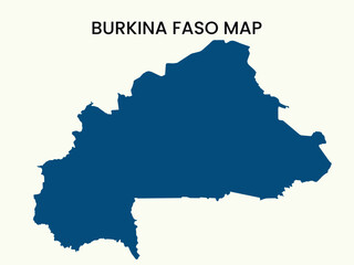 Obraz premium Map of Burkina Faso, Burkina Faso Map Vector Illustration. 