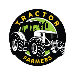 vector illustration of a tractor tractor logo design farmer tractor 