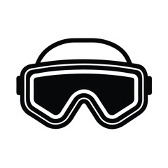 Goggles Icon Vector with Flat and Clean Look