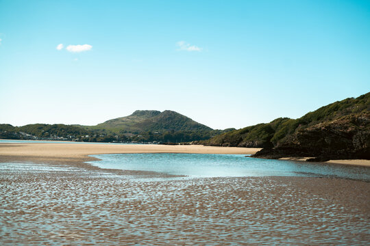 Sea lake in prt meiron, wales england