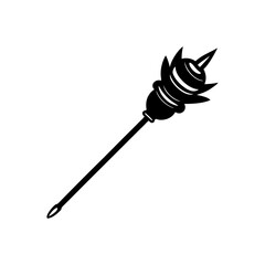 Vector illustration of Skewer silhouette.