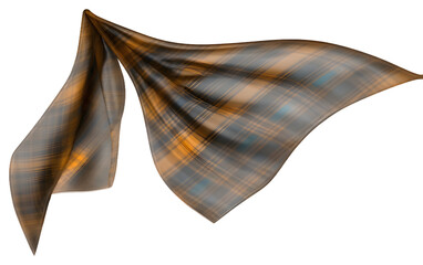 A plaid blanket isolated on a transparent background, perfect for clipart and design projects, showing detailed fabric texture and pattern
