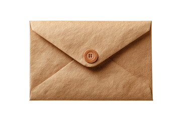 PNG Brown kraft paper envelope with button closure on black background