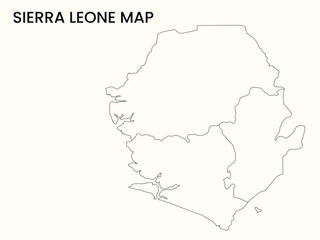 Map of Sierra Leone, Sierra Leone Map Vector Illustration.