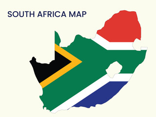 Map of South Africa, South Africa Map Vector Illustration.