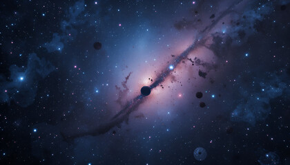 Majestic Nebula Cosmic Dust Clouds and Starscape Deep Space Exploration
