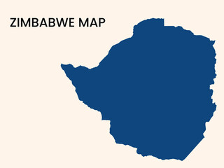Map of Zimbabwe, Zimbabwe Map Vector Illustration.