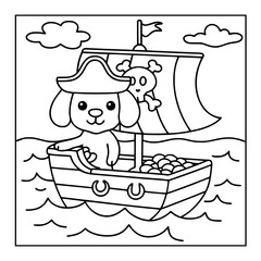 cartoon dog coloring pages for kids