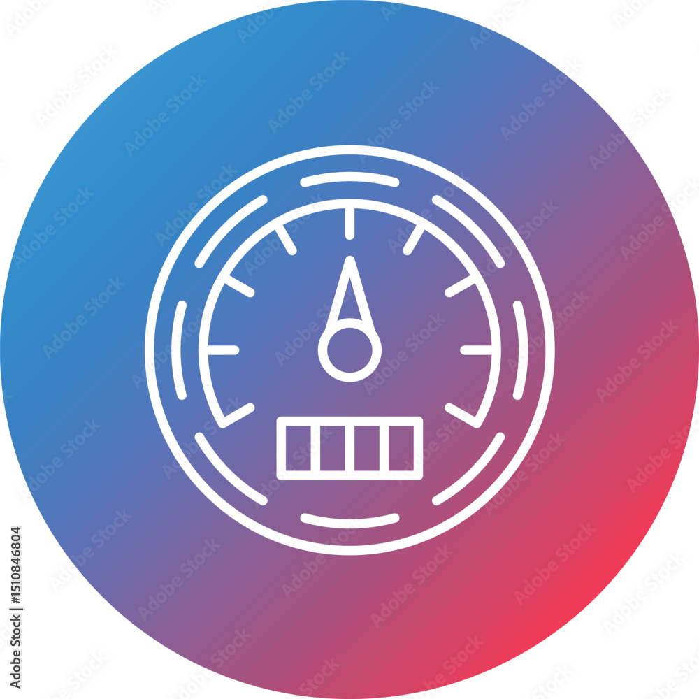 Poster meter line gradient circle background icon