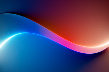 Abstract colorful background in blue and orange neon colors with iridescent gradients and glowing rings. Perfect for website design, advertising, app interfaces, ads, social media and presentations